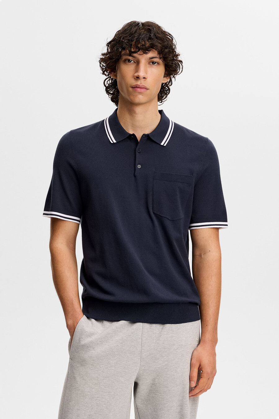 ramon strikket poloskjorte