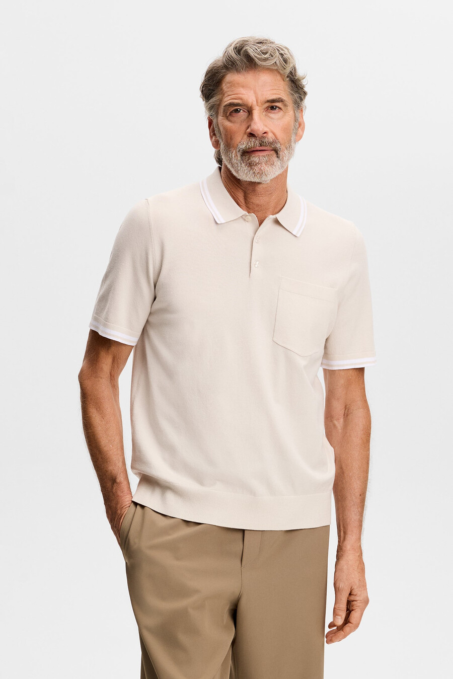 ramon strikket poloskjorte
