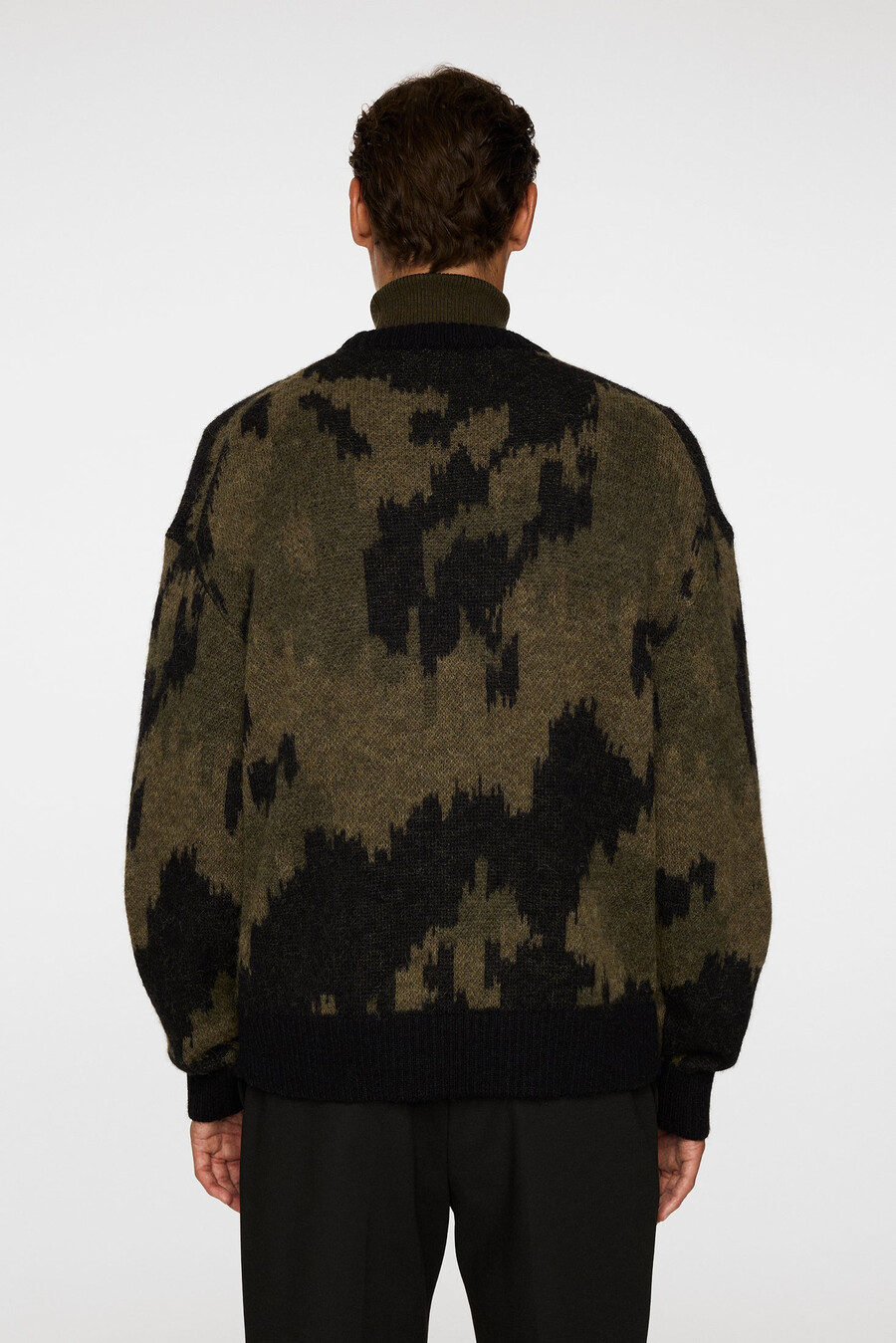 nate graphic jacquard strikk