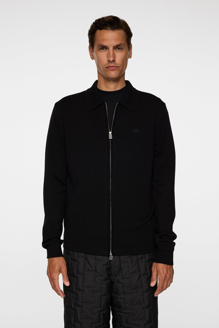 kaleb merino cardigan med glidelås