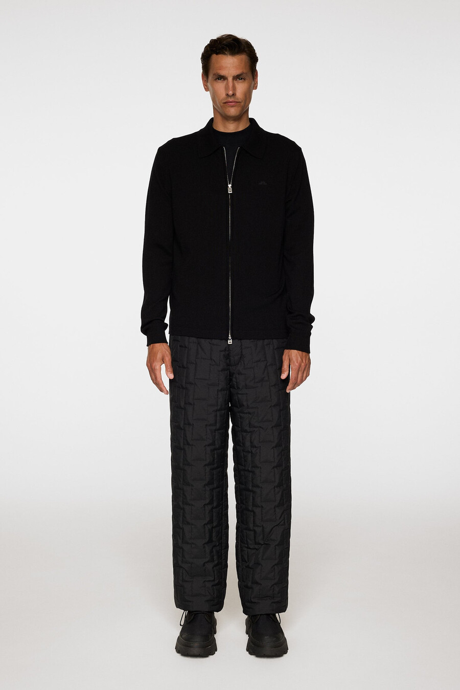 kaleb merino cardigan med glidelås
