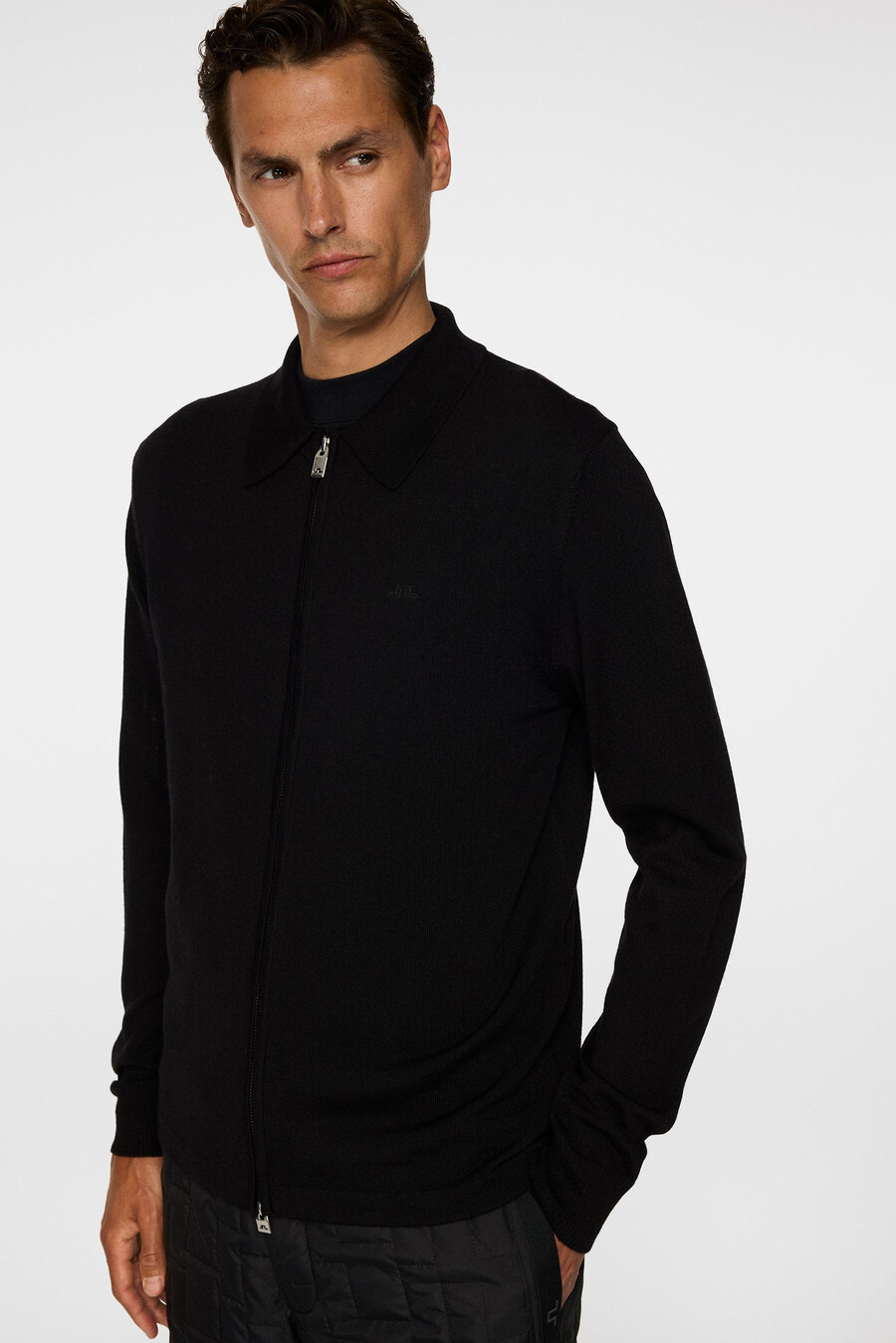 kaleb merino cardigan med glidelås