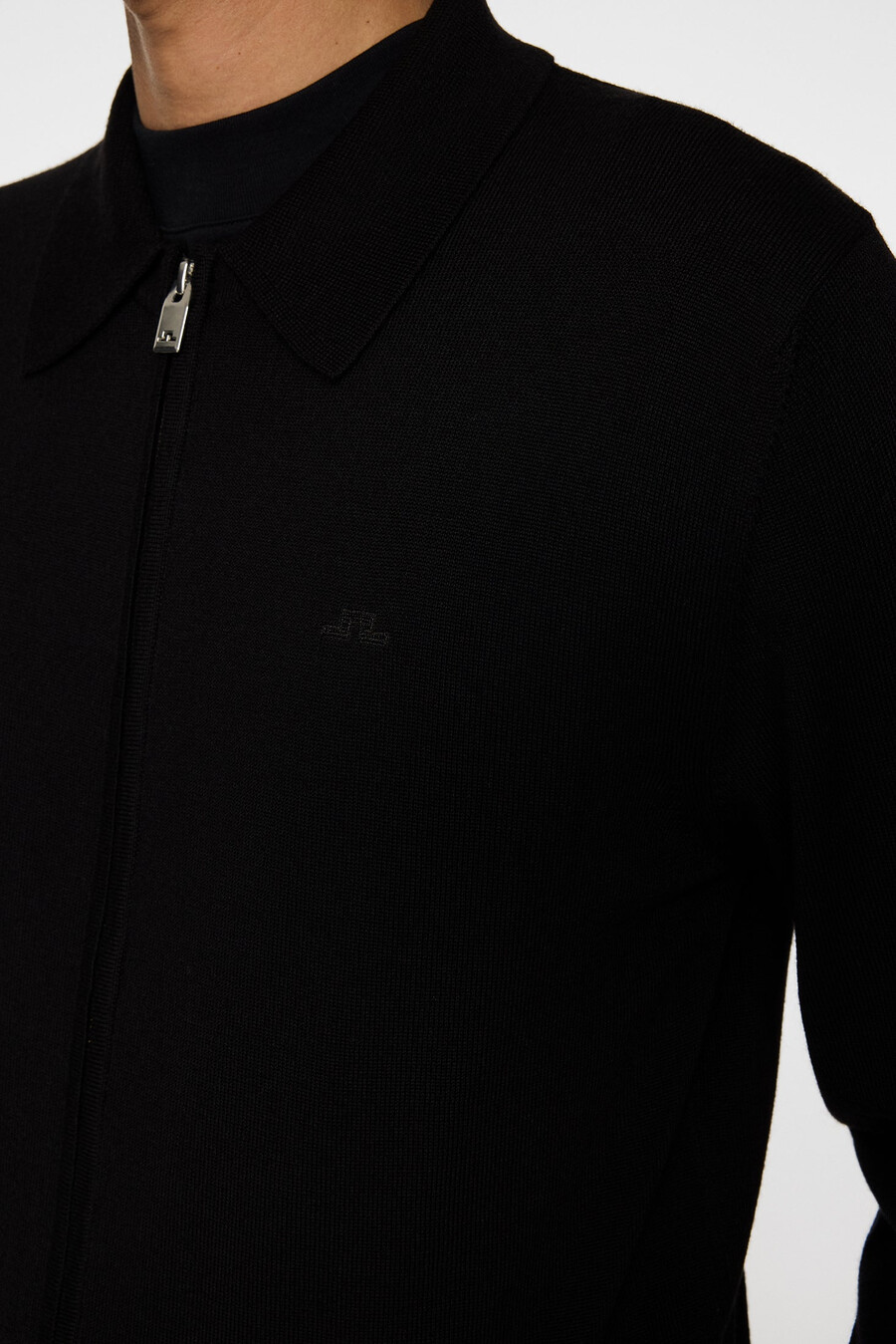 kaleb merino cardigan med glidelås