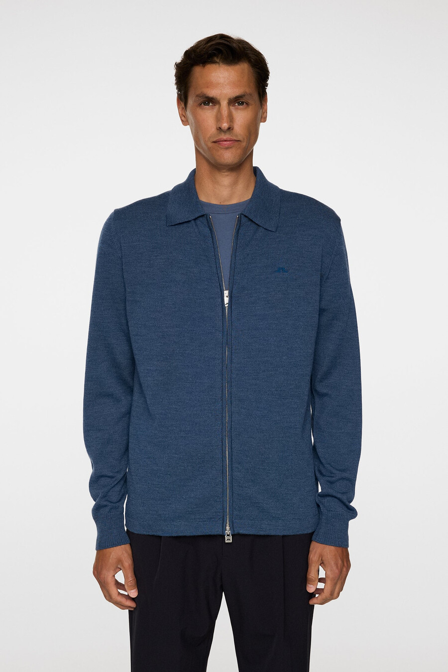 kaleb merino cardigan med glidelås