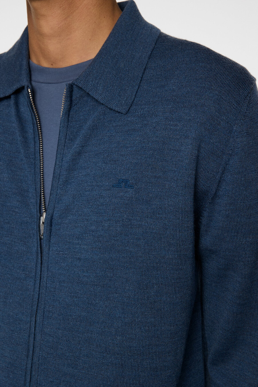 kaleb merino cardigan med glidelås