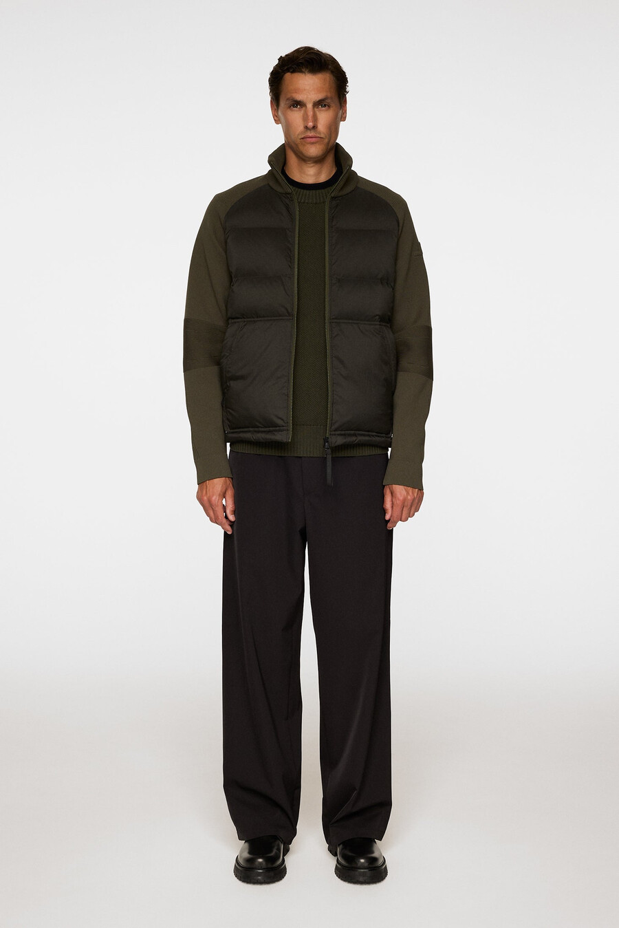 dome knit hybrid jakke