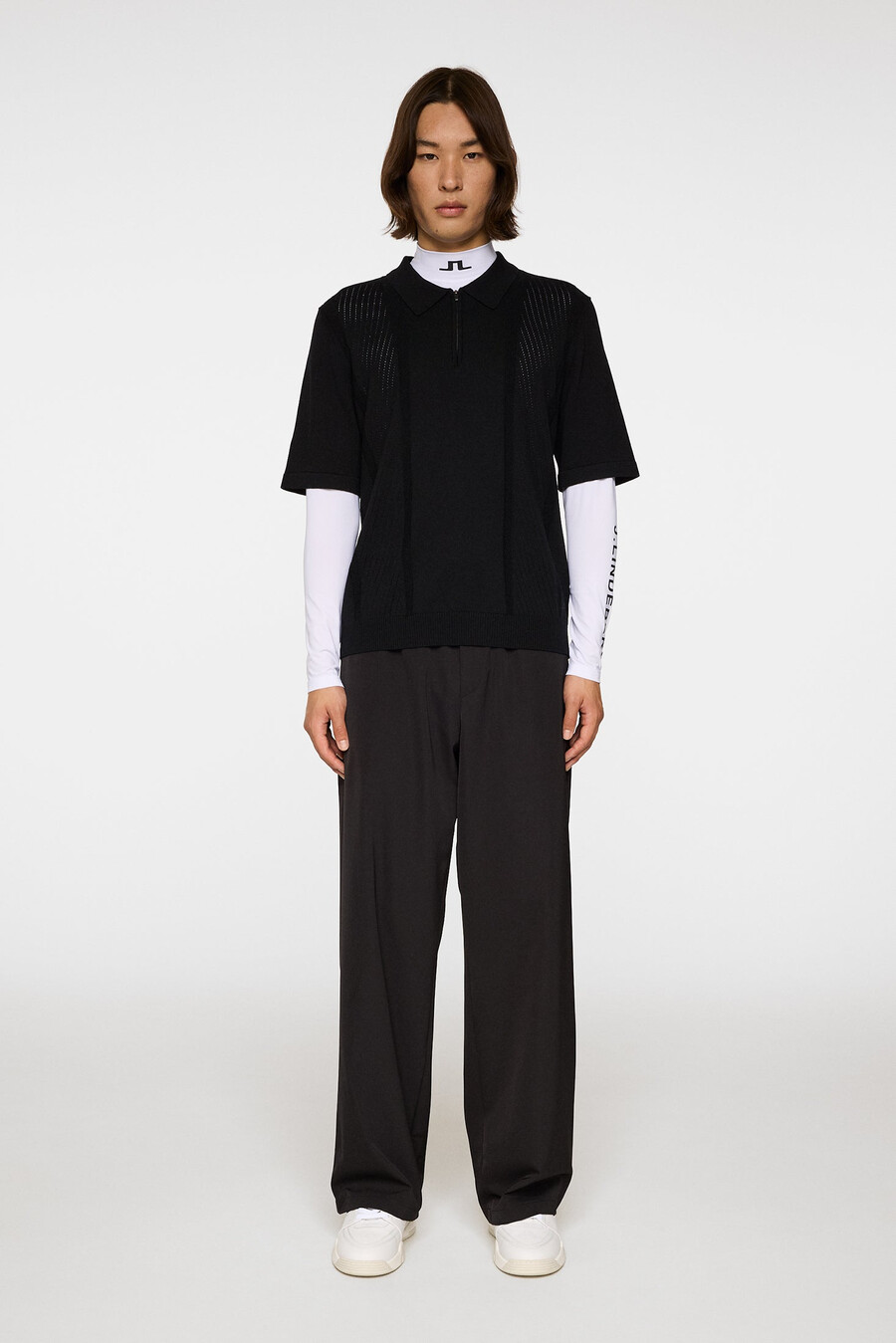 remy structure zip strikket polo