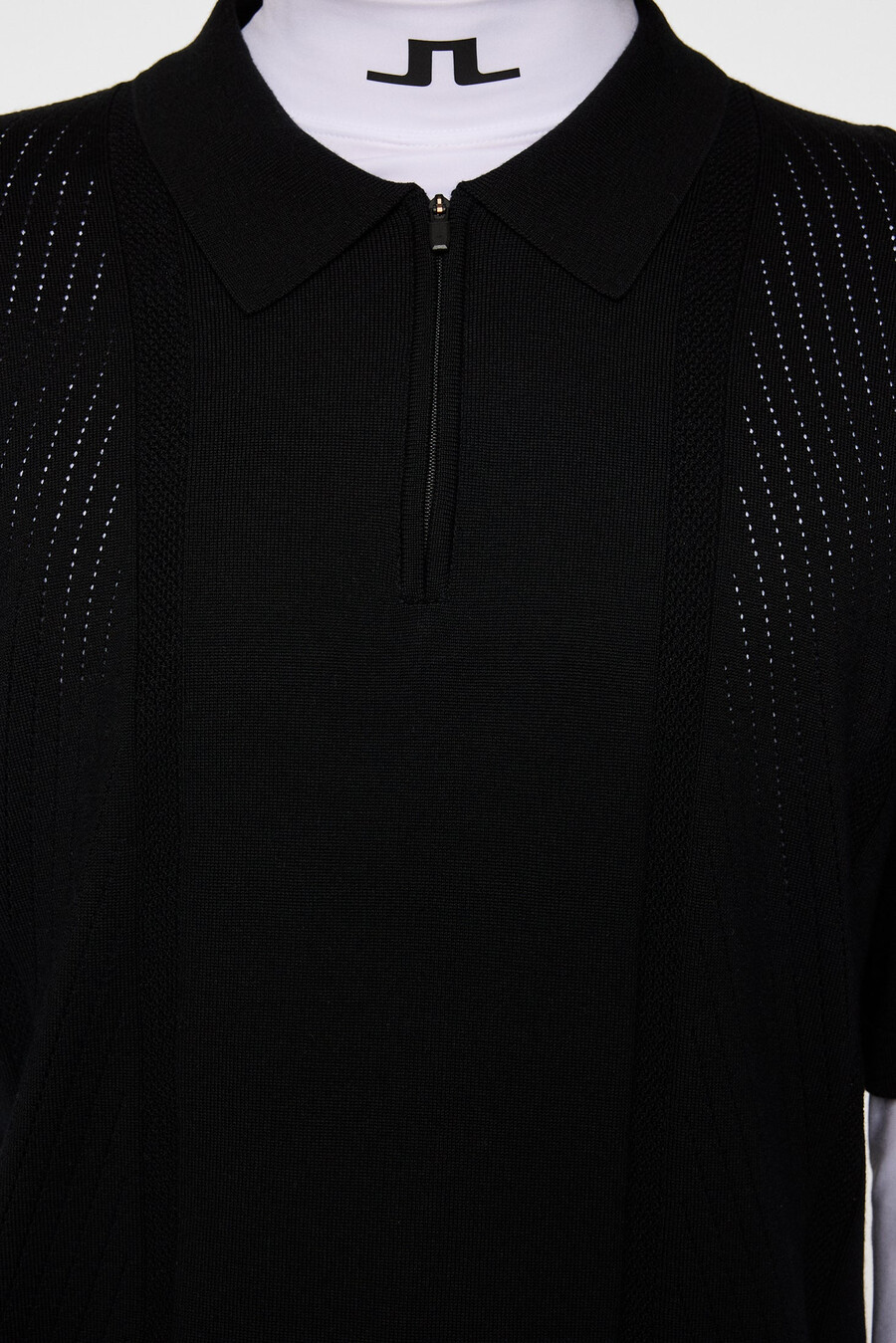 remy structure zip strikket polo