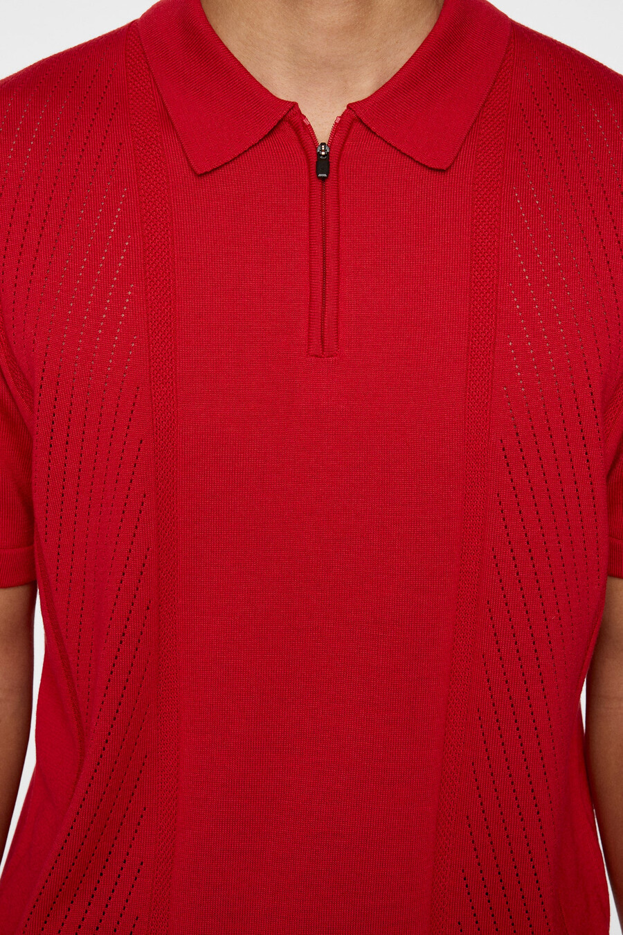 remy structure zip strikket polo