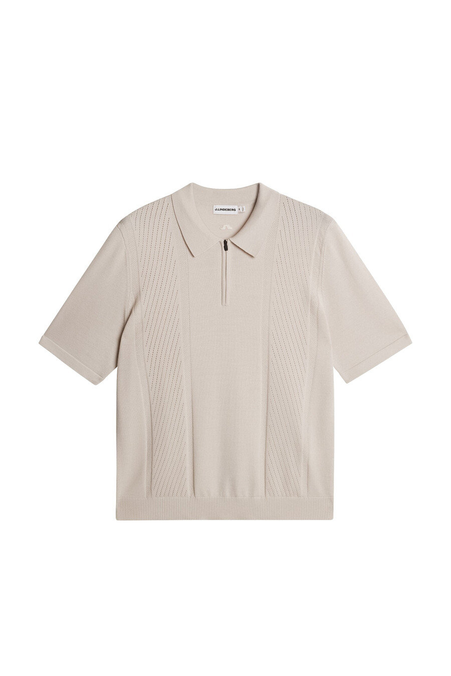 remy structure zip strikket polo