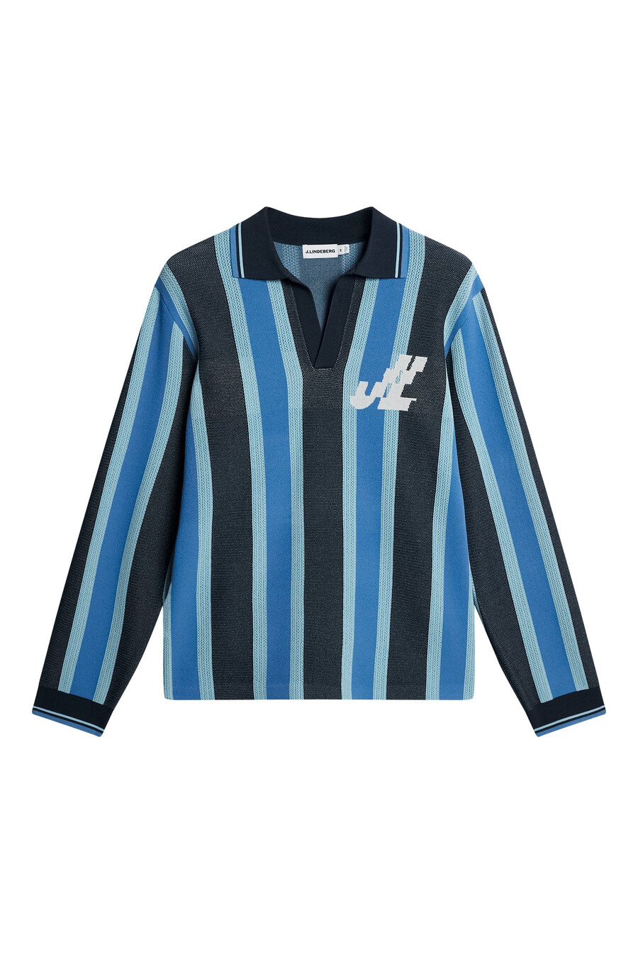 silas stripe polo strikket