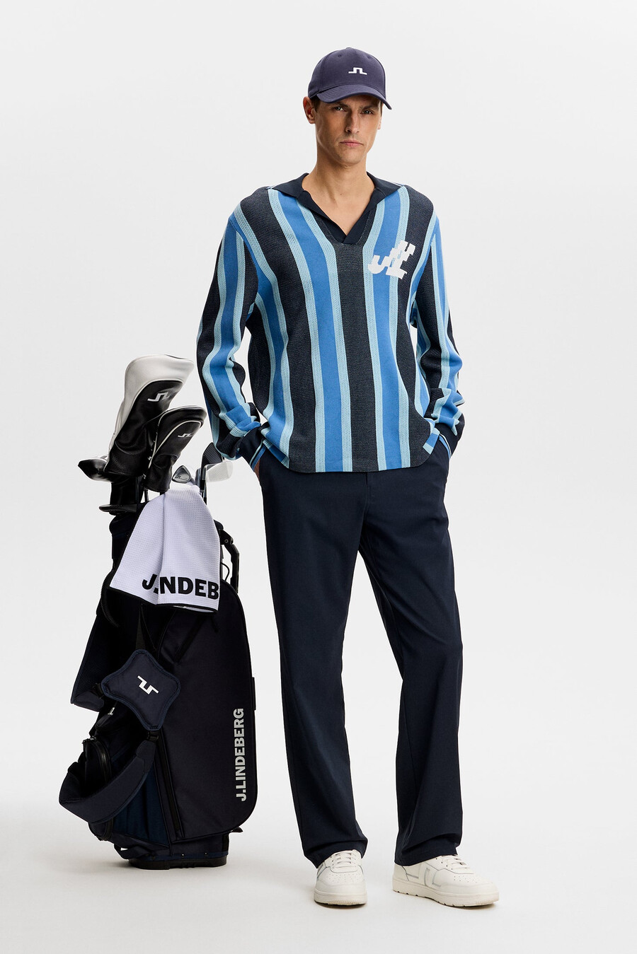 silas stripe polo strikket