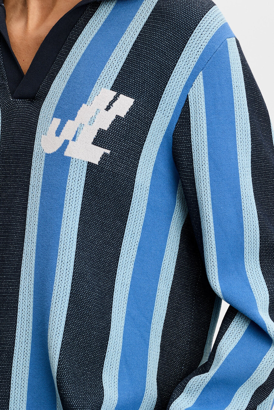 silas stripe polo strikket