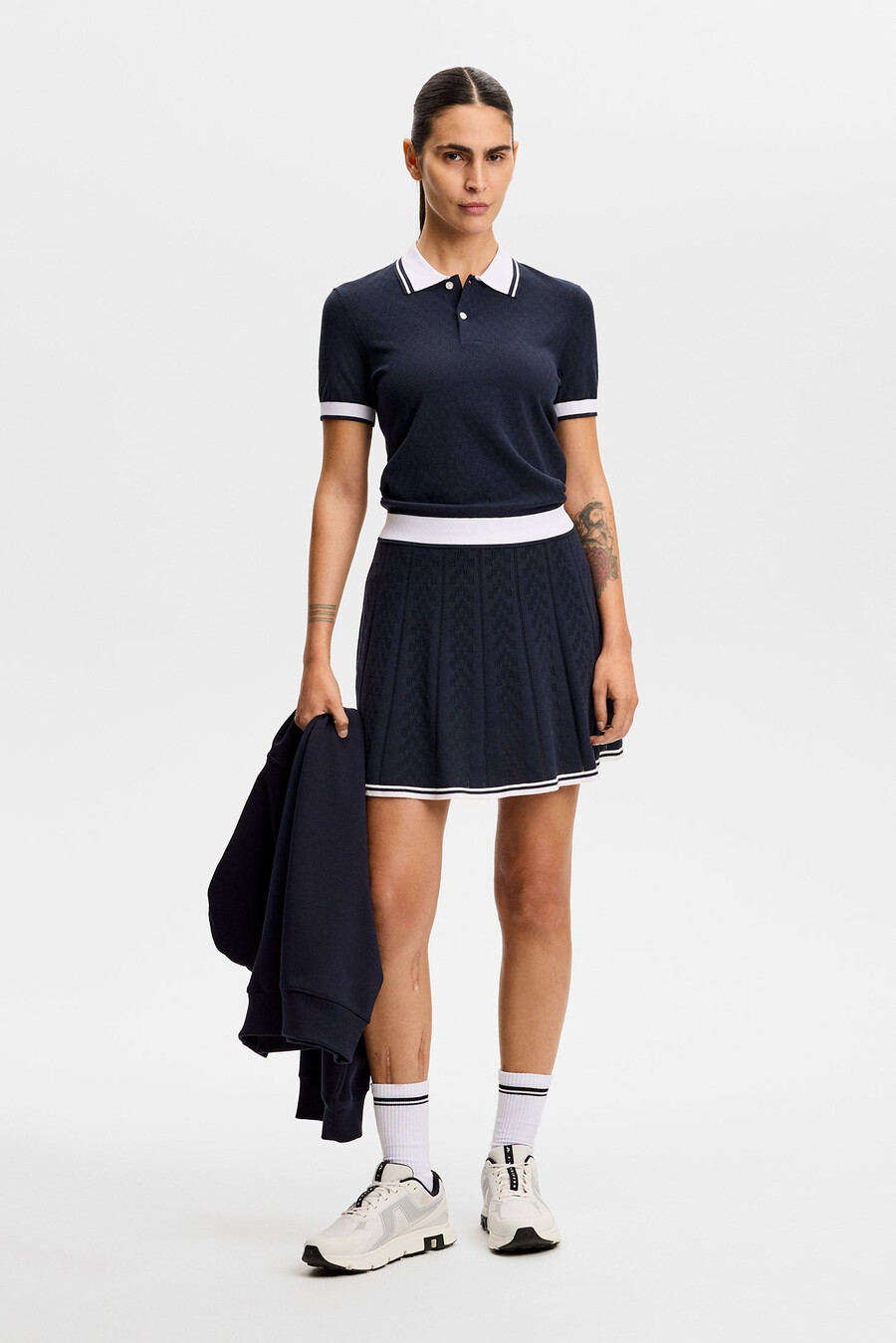 polly pointelle poloskjorte
