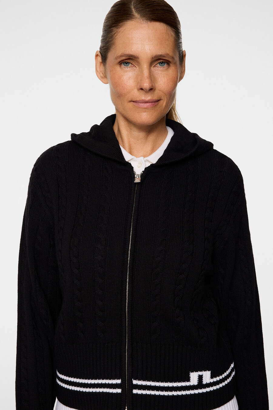camilla kabelstrikket ullhette