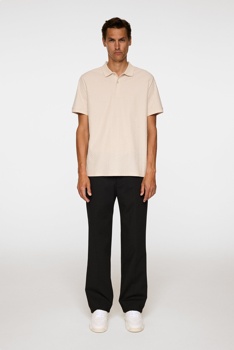 devon jacquard-poloskjorte