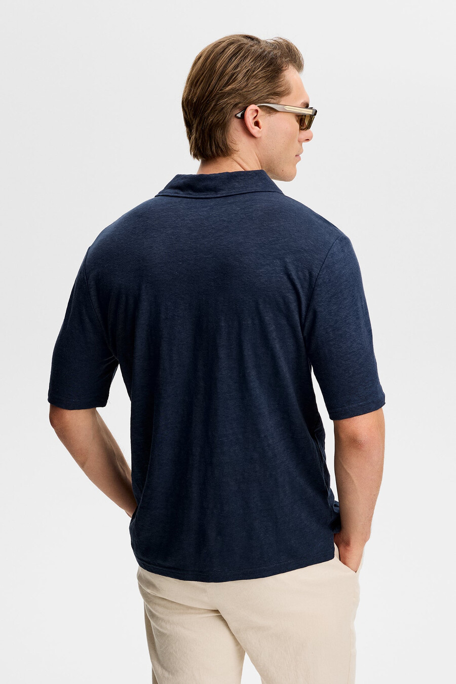 roy linen poloskjorte