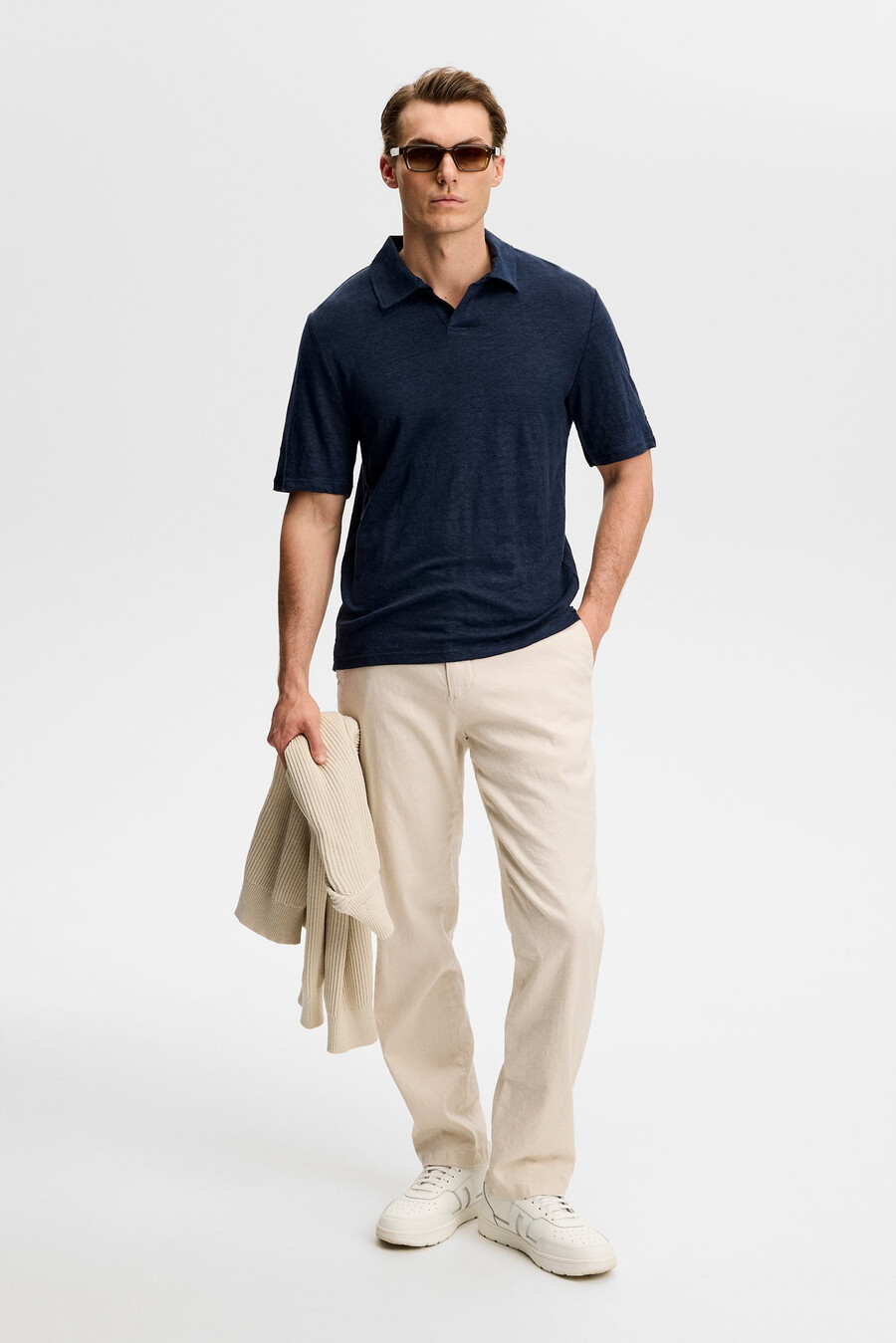 roy linen poloskjorte