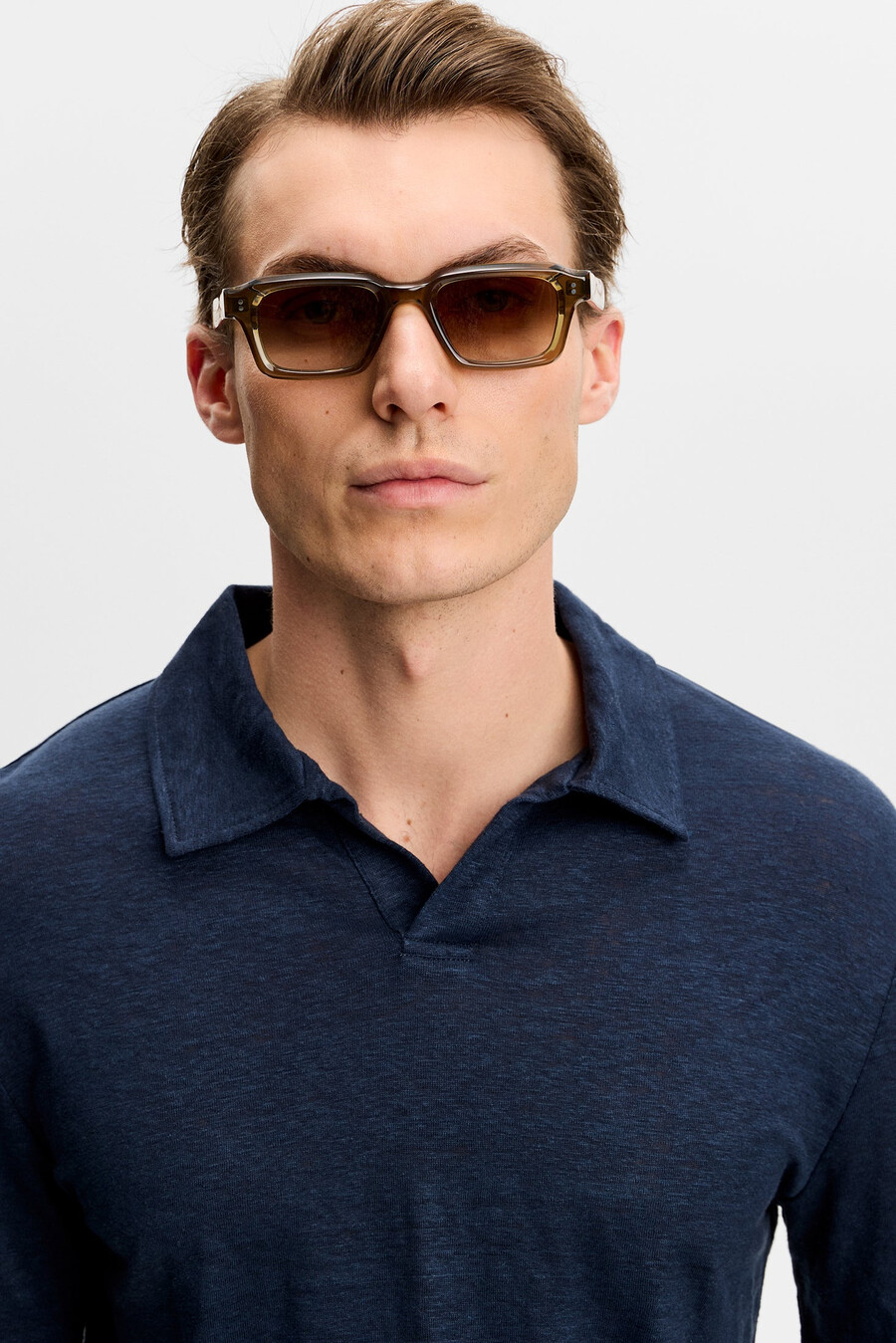 roy linen poloskjorte