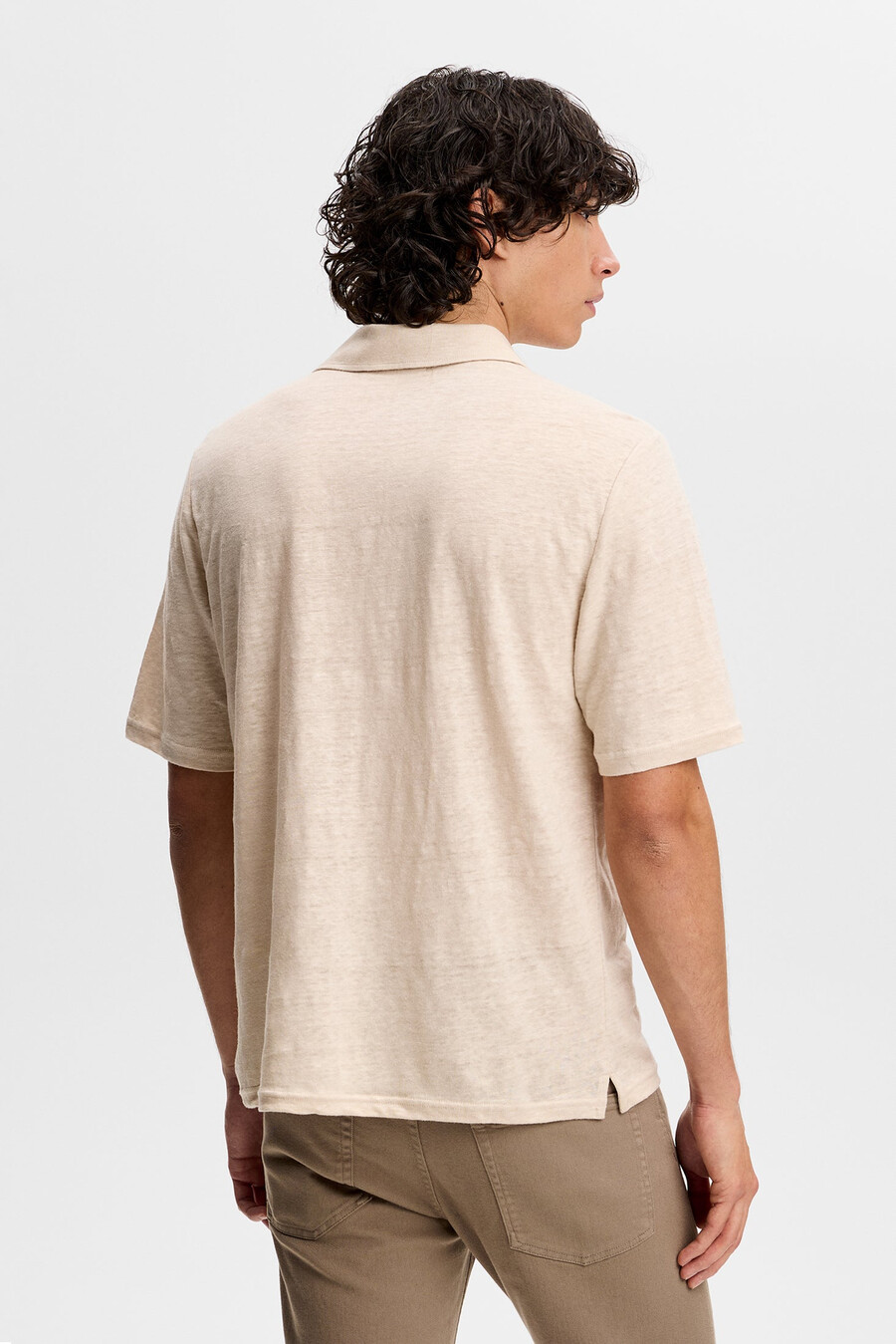 roy linen poloskjorte
