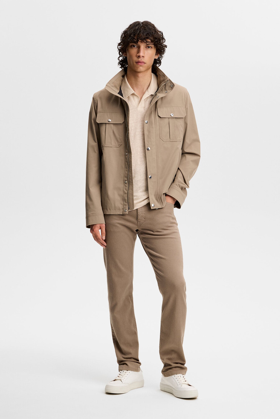 roy linen poloskjorte
