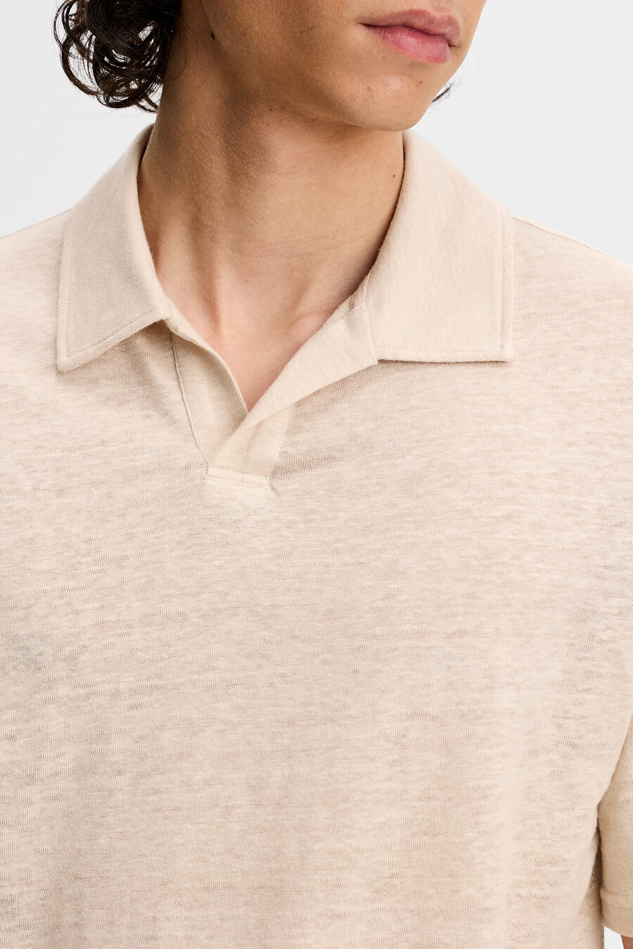 roy linen poloskjorte