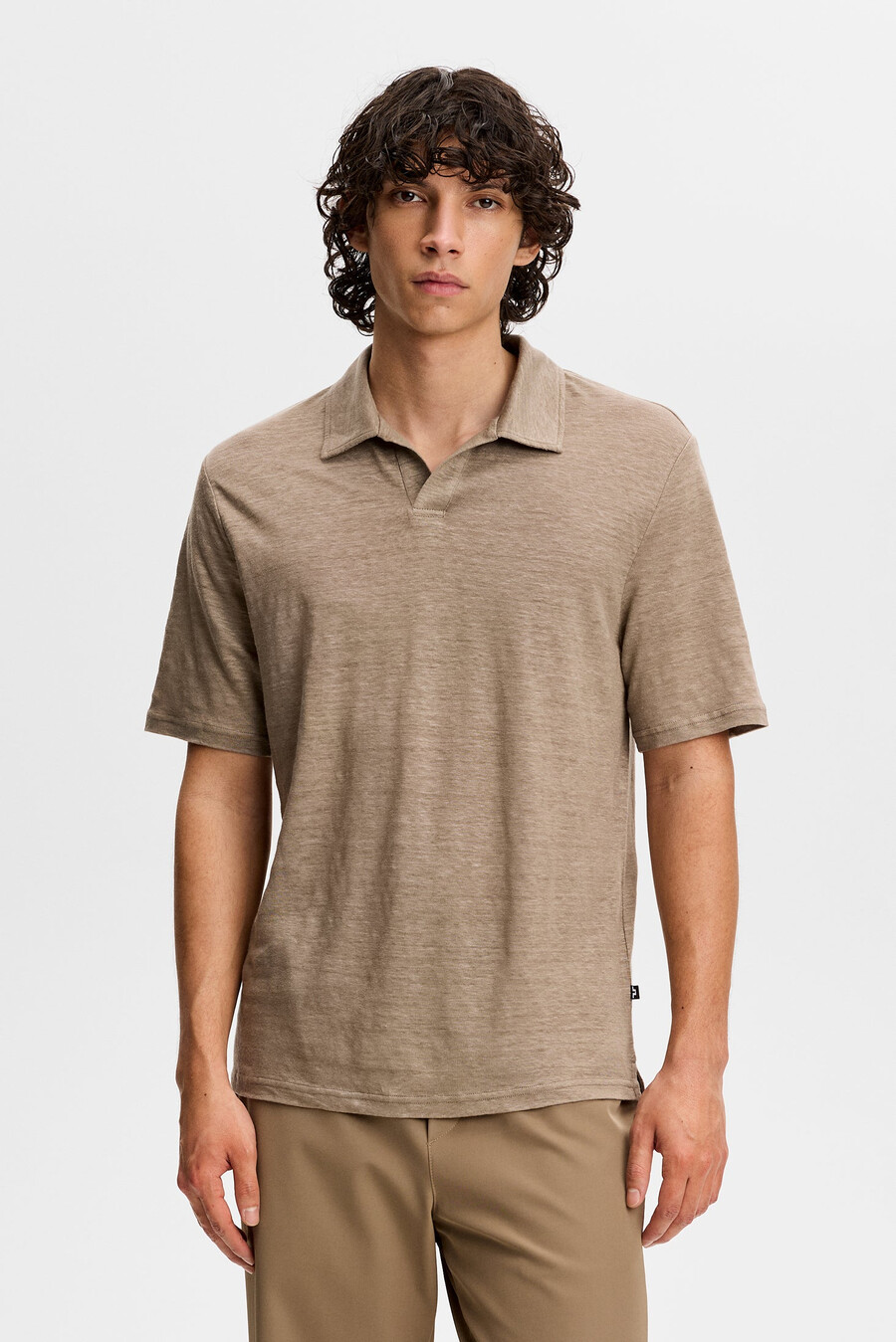 roy linen poloskjorte
