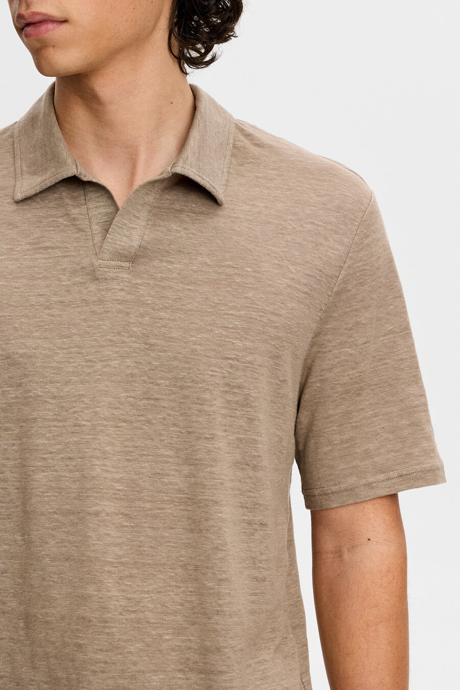 roy linen poloskjorte