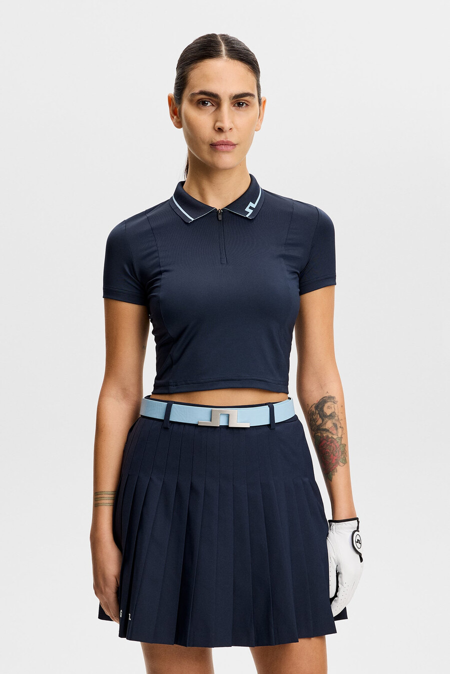 naomi cropped poloskjorte
