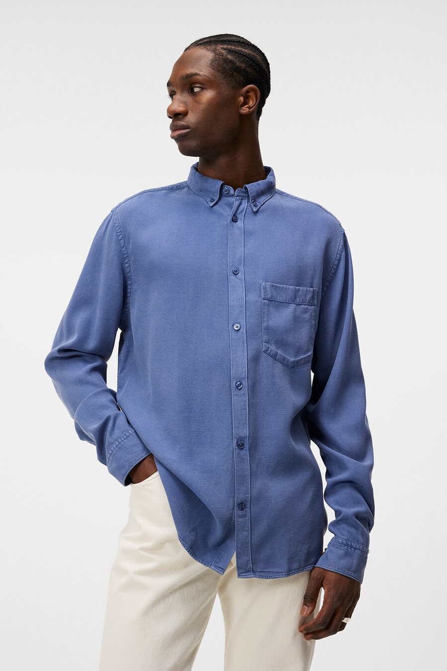 reg ls structure tencel-skjorte