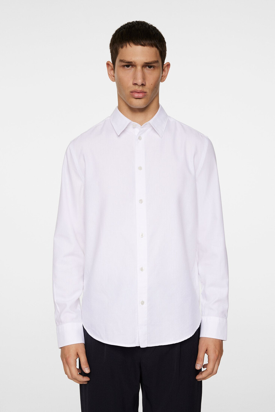 slim ls bomullstencelskjorte