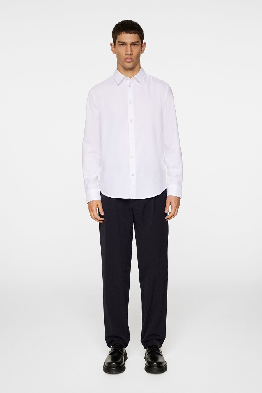 slim ls bomullstencelskjorte