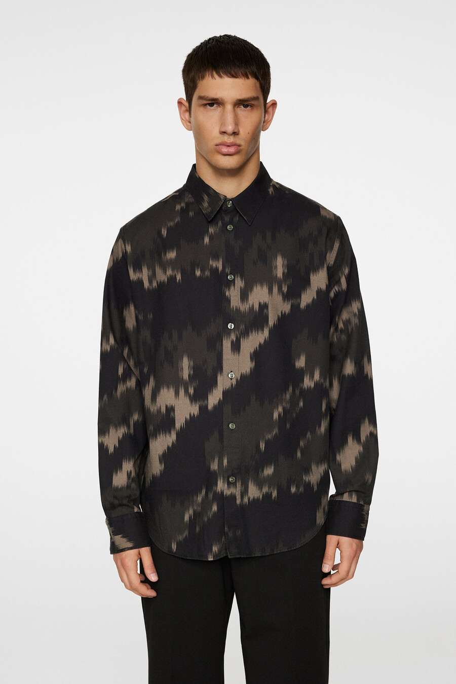 reg ls tencel print-skjorte