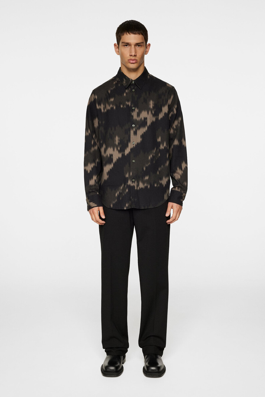 reg ls tencel print-skjorte