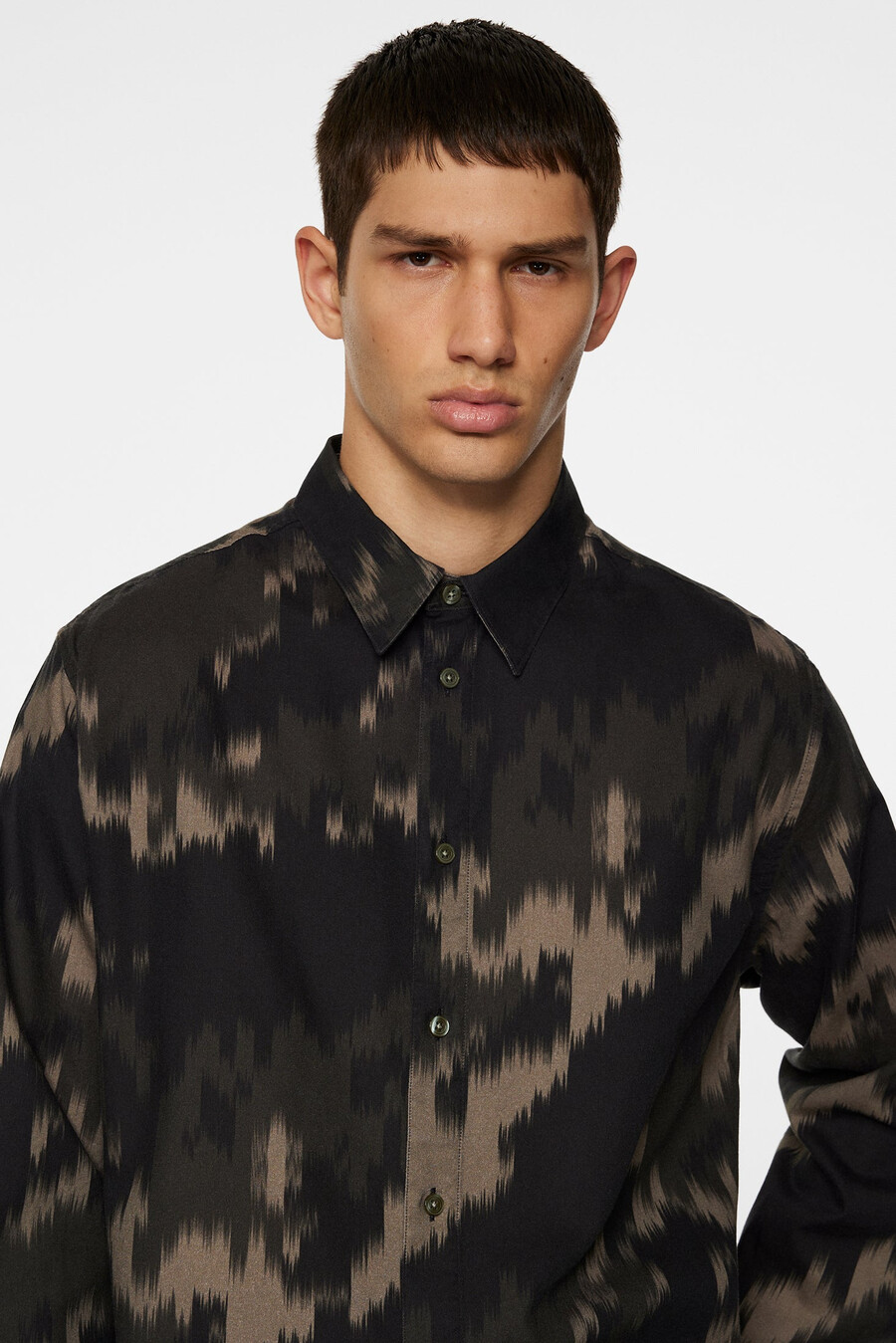 reg ls tencel print-skjorte