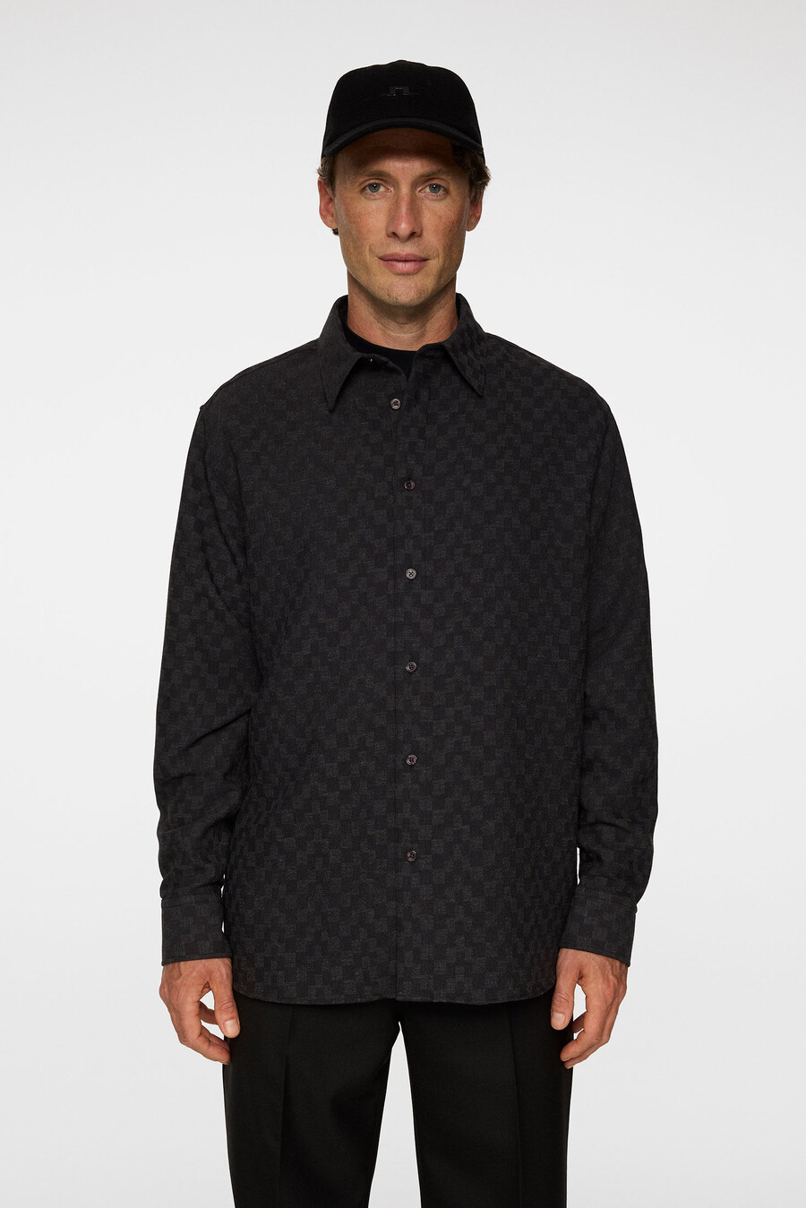 reg ls jacquard-skjorte