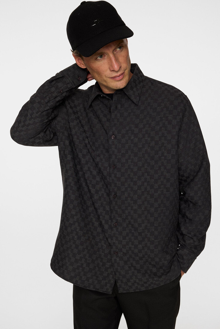 reg ls jacquard-skjorte