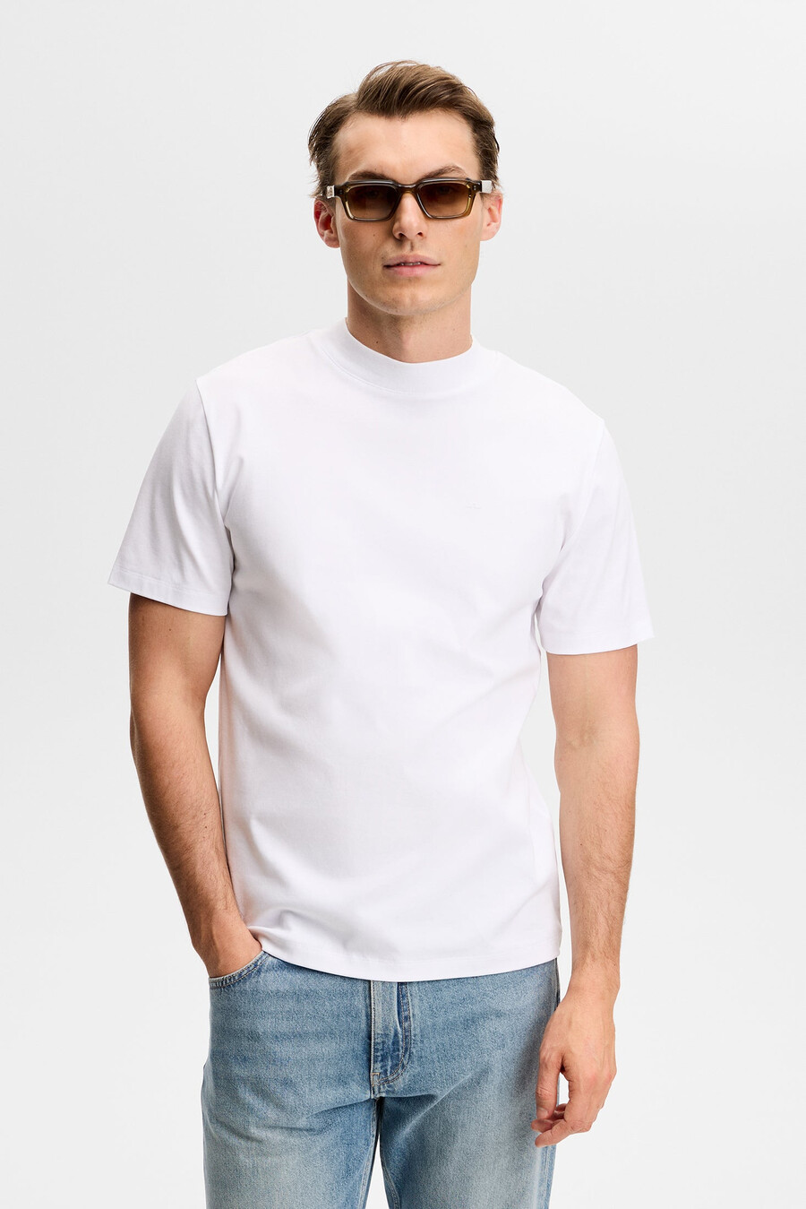 ace mock neck t-skjorte
