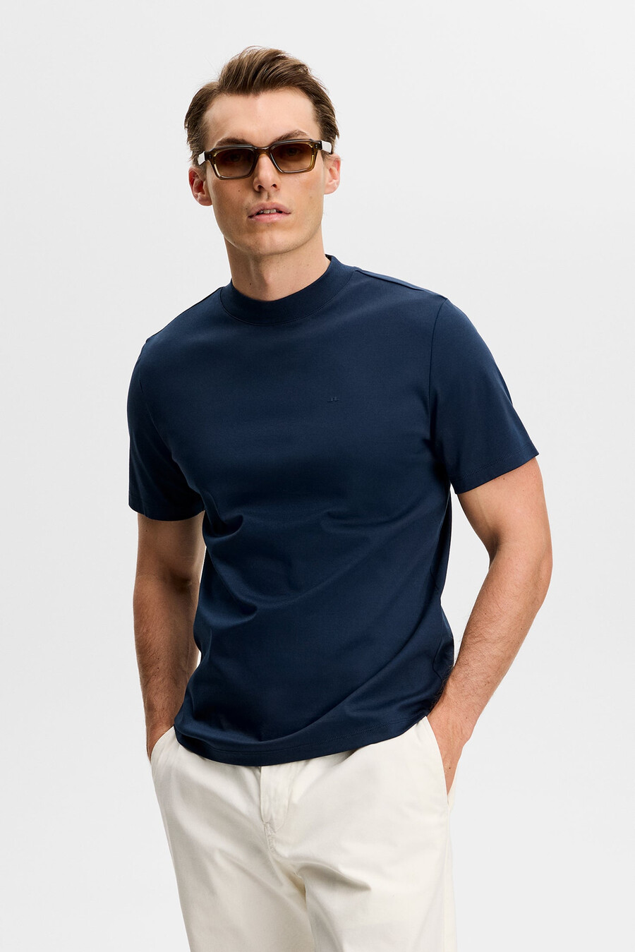 ace mock neck t-skjorte